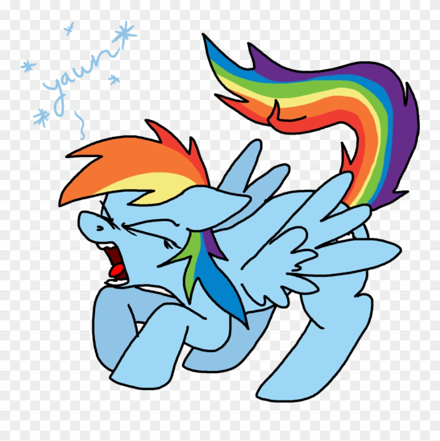 Anyponedrawn, Cute, Rainbow Dash, Safe, Sleepy, Solo, - Rainbow Dash Clipart