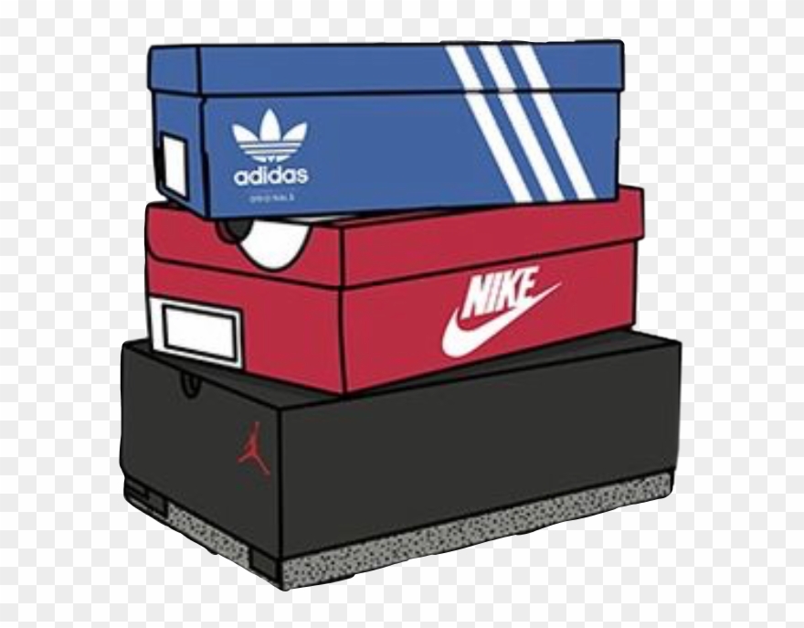Shoe Shoes Shoeboxes Nike Adidas Jordans Boxes Box - Adidas Jeans Black And Blue Clipart