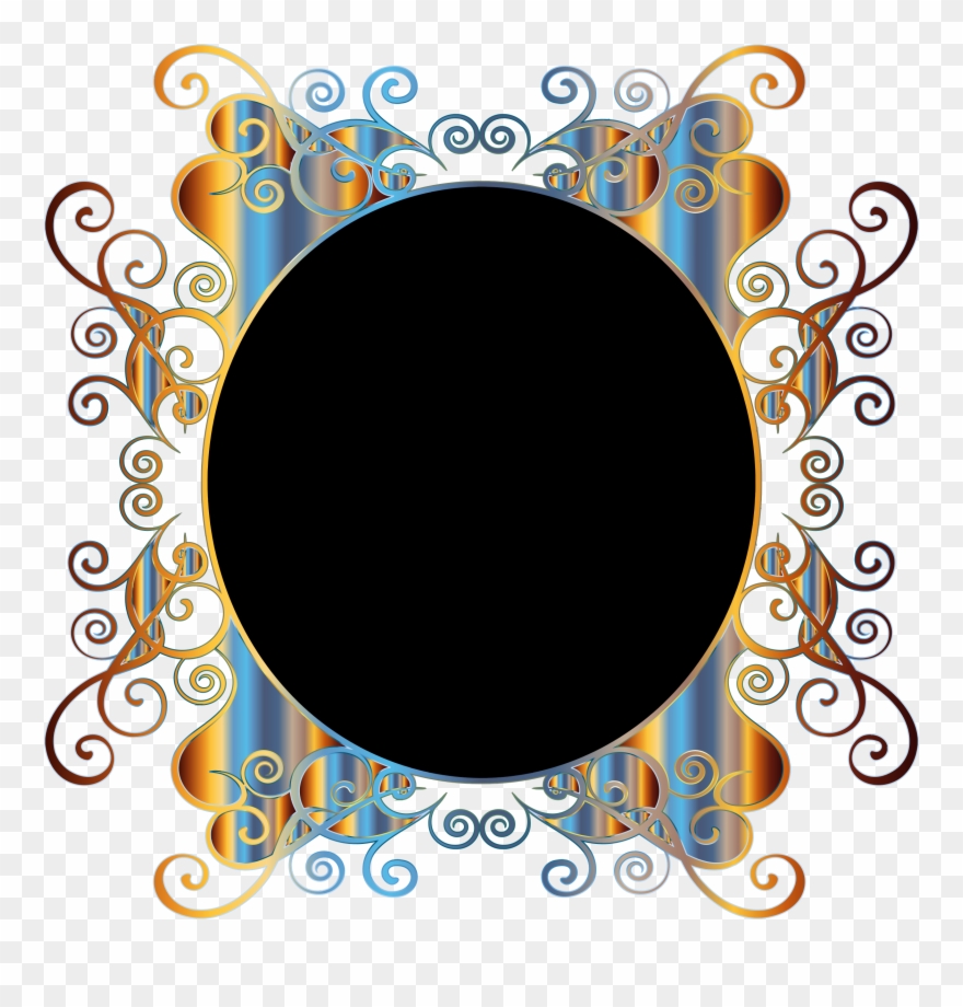 Big Image - Prismatic Flourish Frame Png Clipart