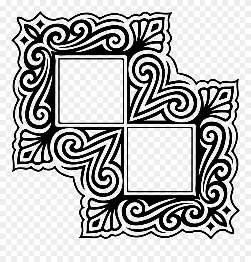 Big Image - Line Art Flourish Design Clipart