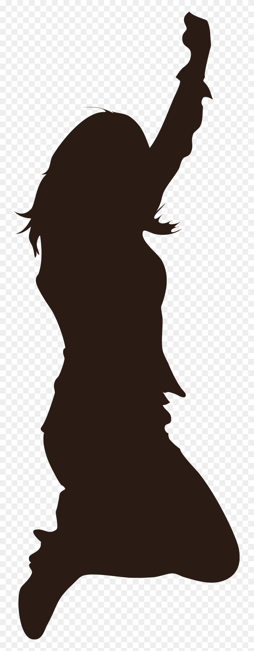 Silhouette Girl Jumping Woman Png Image - Girl Jumping Silhouette Png Clipart