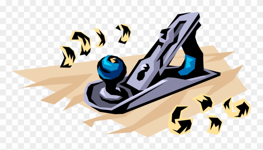 Vector Illustration Of Wood Plane Carpentry Tool For - Hobel Clipart - Png Download