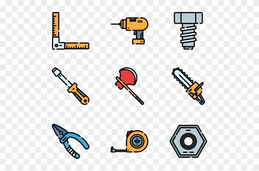 Carpenter Tools And Elements - Tool Clipart