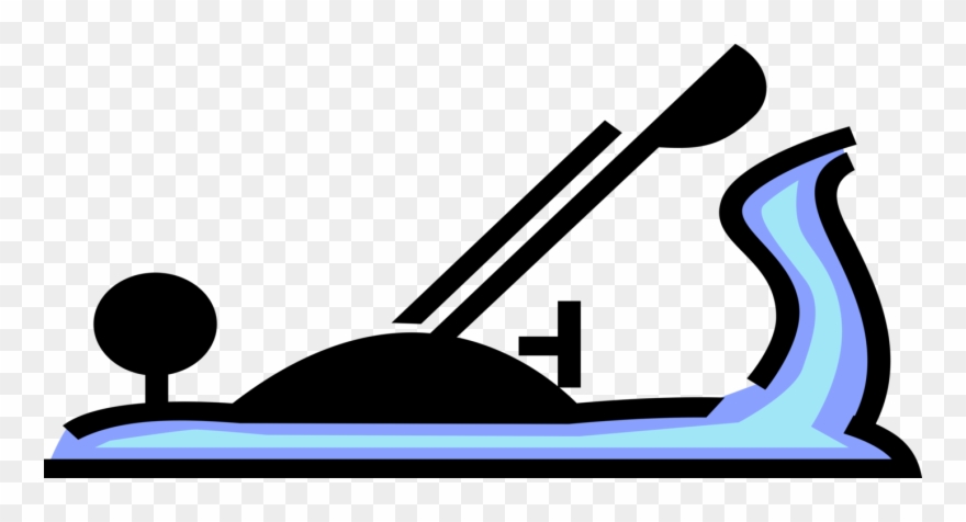 Vector Illustration Of Wood Plane Carpentry Tool For Clipart