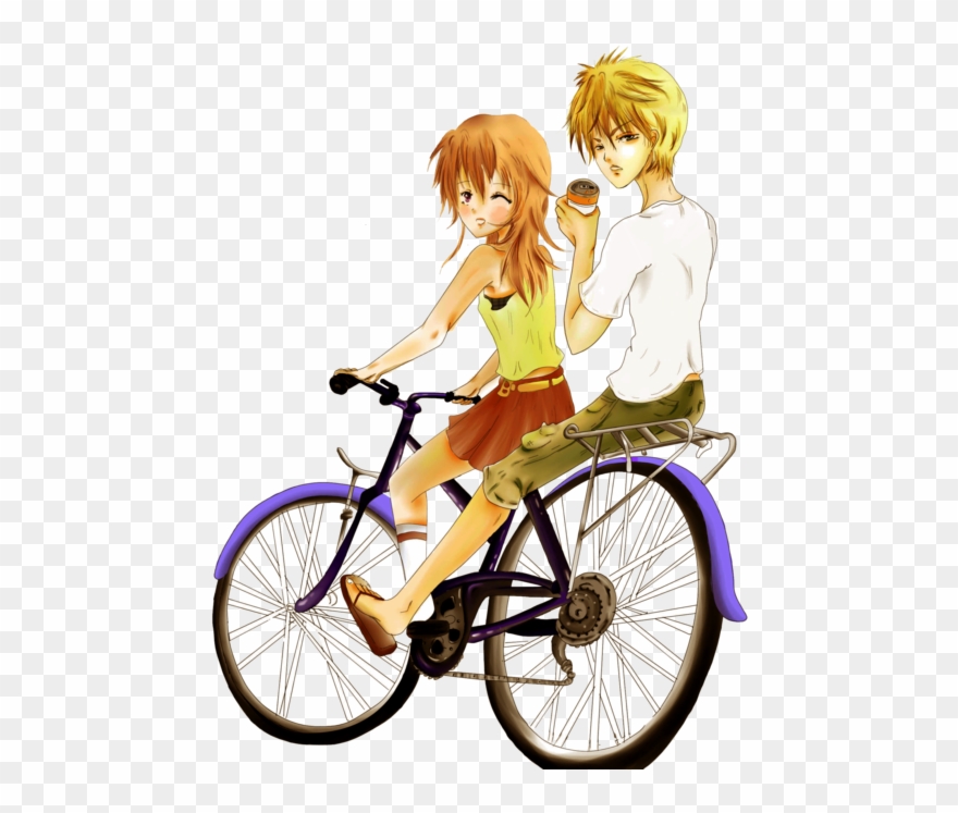 Clip Free Riding By Blu Tea - Anime Bicycle Png Transparent Png
