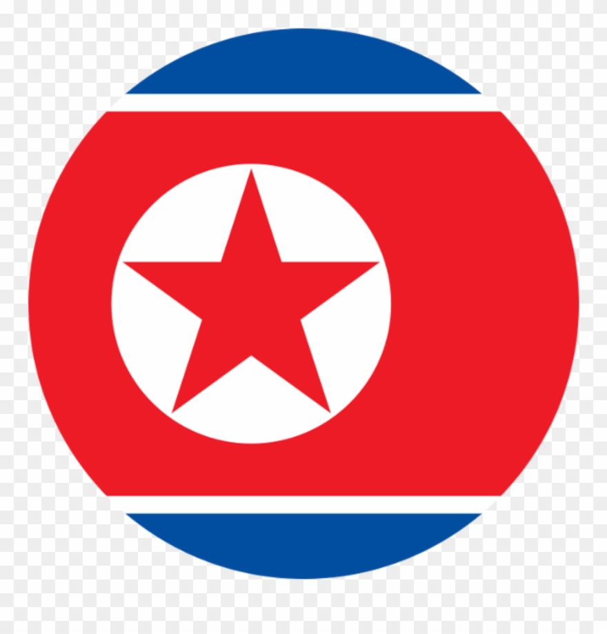 Big Image - North Korea Flag Circle Clipart