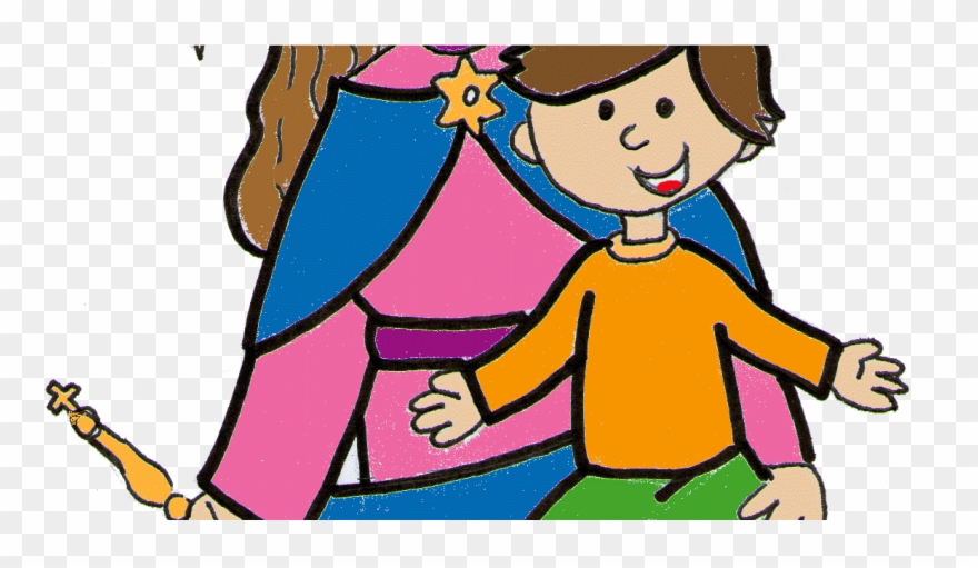 Virgen Maria Auxiliadora Para Colorear Clipart