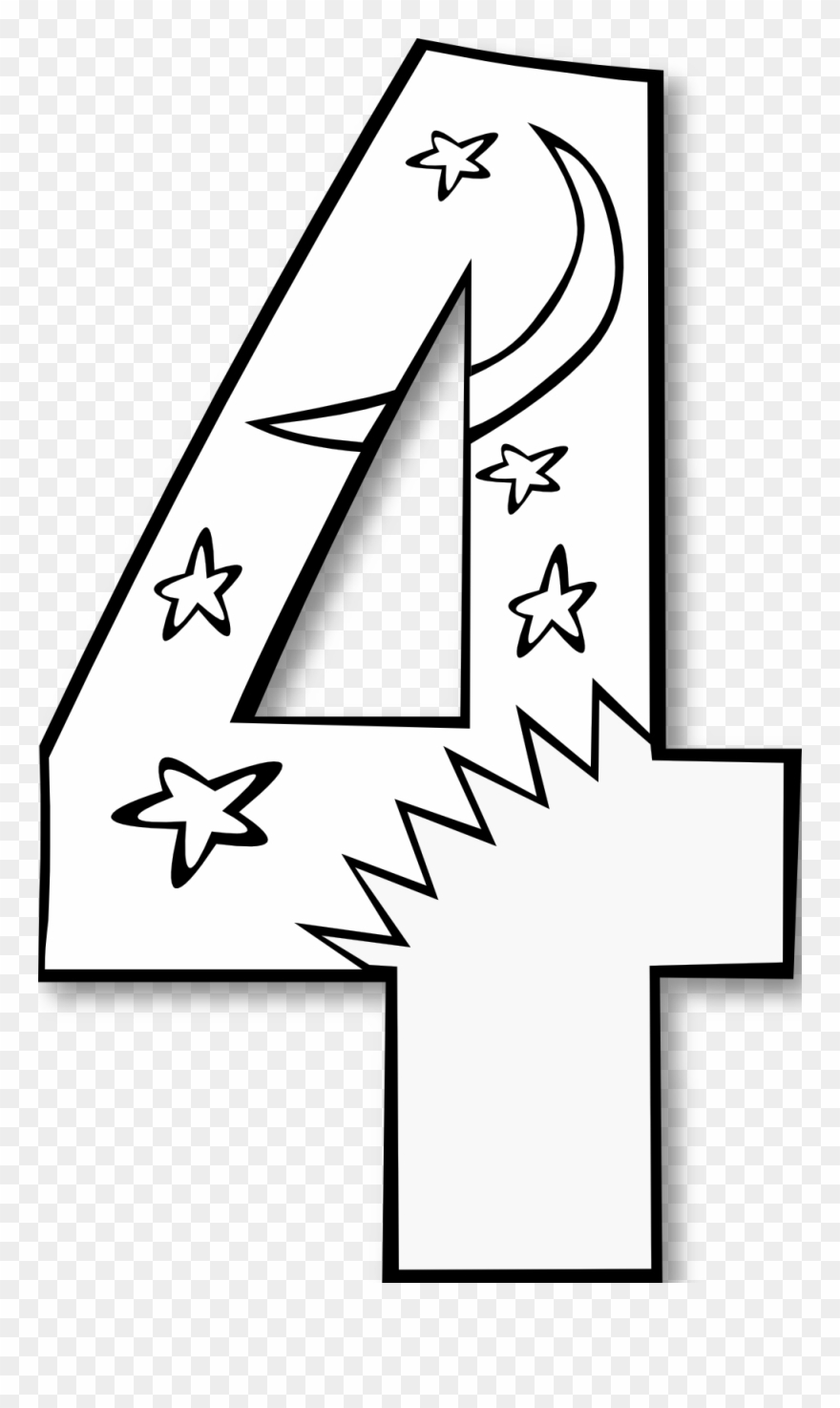 1 Clipart Black And White - Number Black And White - Png Download