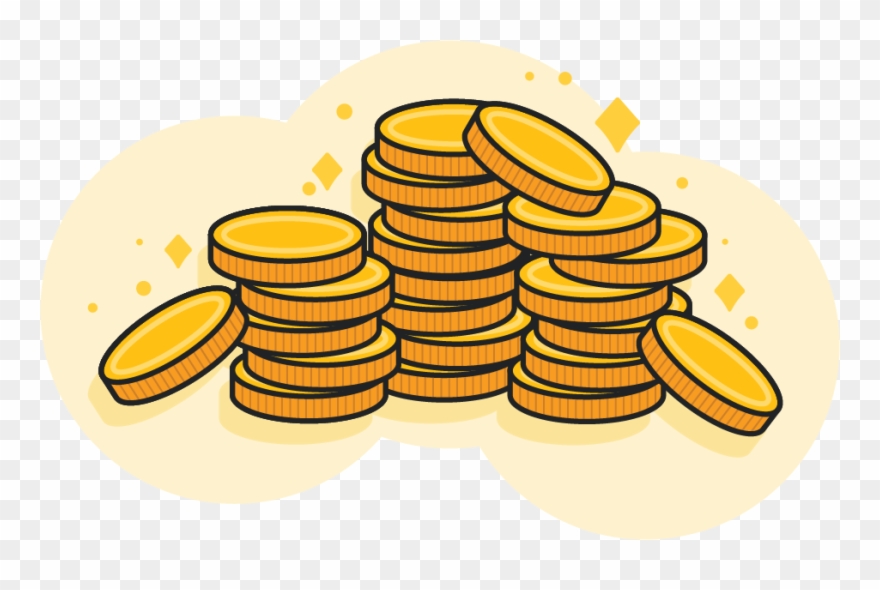 Large Pile Of Gold Coins - Gold Clipart