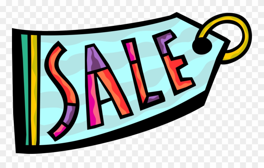 Vector Illustration Of Merchandise Sales Price Tag - Vector Graphics Clipart