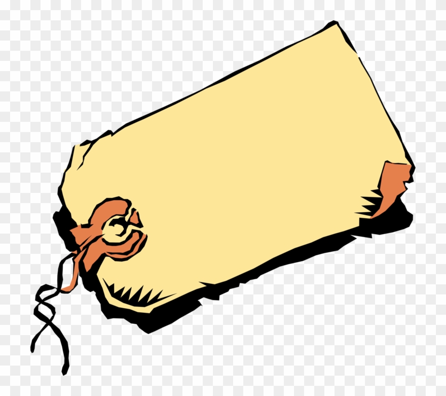 Vector Illustration Of Merchandise Price Tag Label - Carrie's War By Nina Bawden Clipart