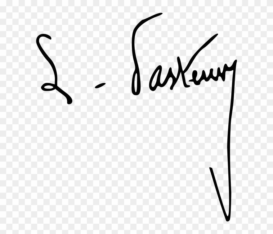 Louis Pasteur Signature Clipart