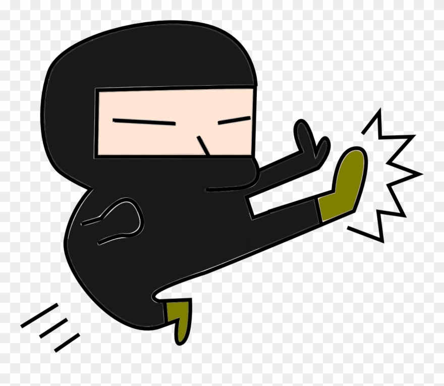 Picture Royalty Free Library Dojo Clipart Ninja Japanese - Kick Verb - Png Download