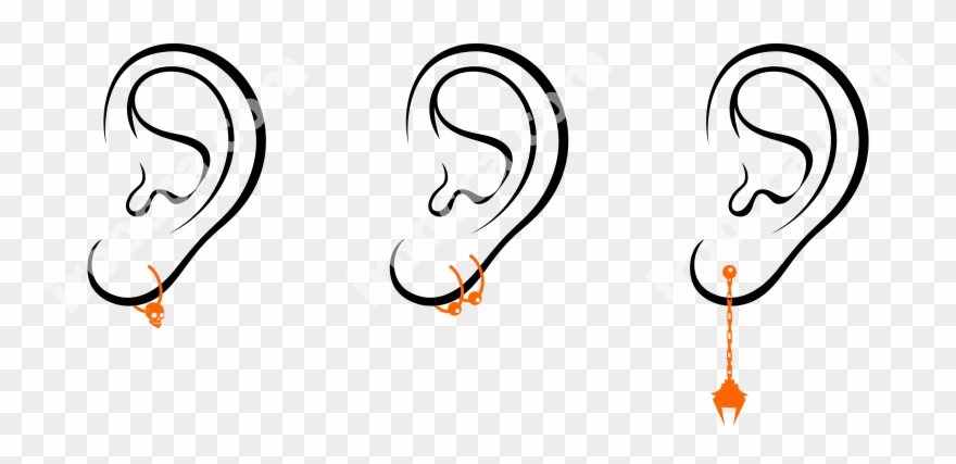 There Are Different Variants Of Ear Piercing - Earring Clipart