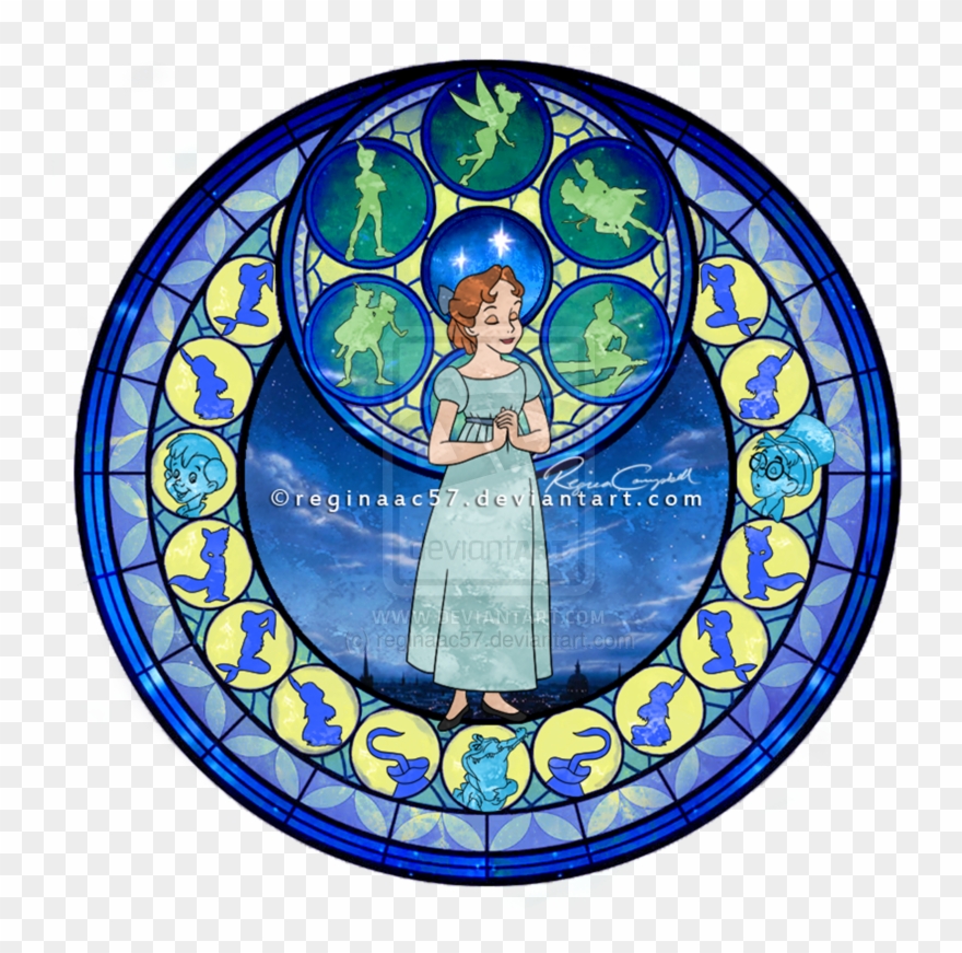 Kingdom Hearts Clipart Stained Glass - Disney Stained Glass Kingdom Hearts - Png Download