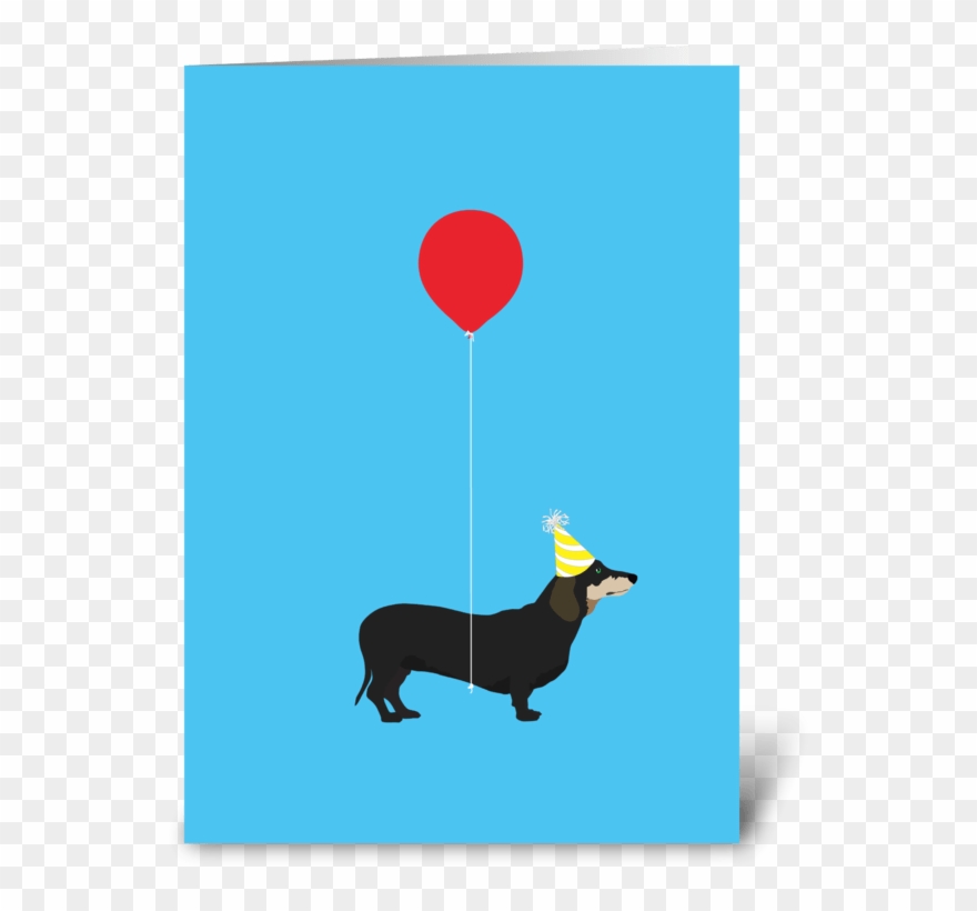 Dachshund Greeting Card - Conversation C. Marketplace Adventure Animals Greeting Clipart