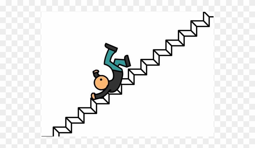 Fall Down Stairs - Caida De Escaleras Dibujo Clipart