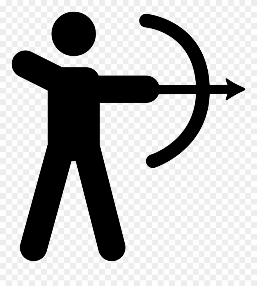 Png File - Stickman With Bow And Arrow Clipart