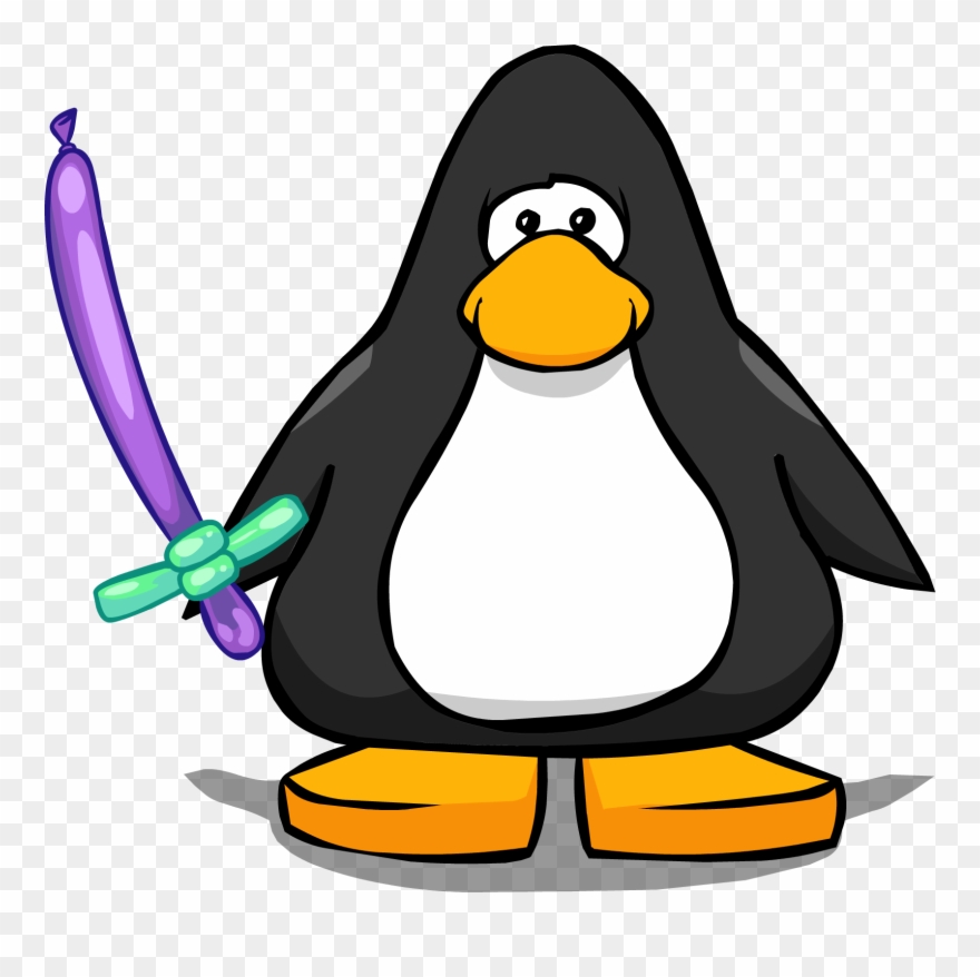 Balloon Blade On A Player Card - Club Penguin Fishing Png Clipart