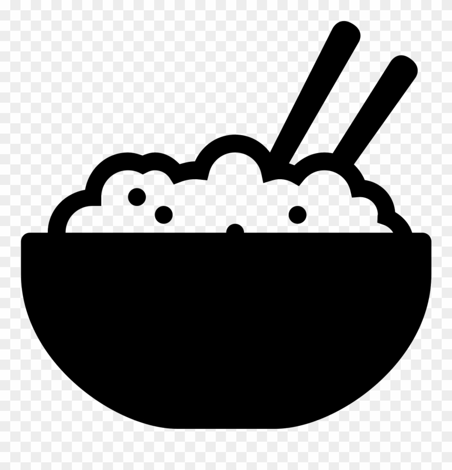 Rice Bowl Filled Icon - Rice Bowl Icon Png Clipart