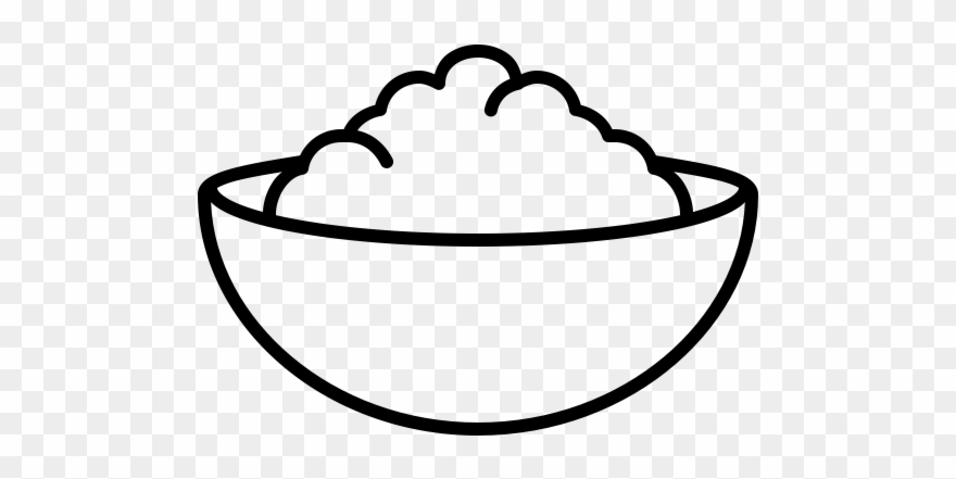 Rice Bowl Rubber Stamp - Rubber Stamping Clipart