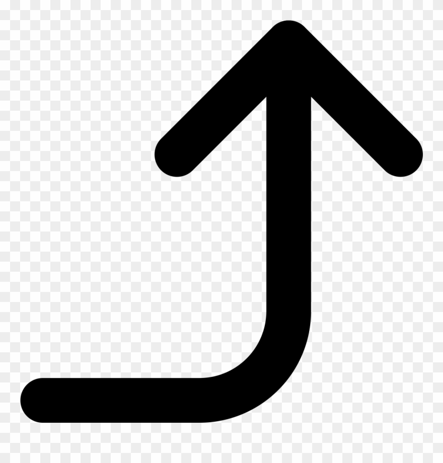 Up Arrow Key Symbol - Arrow Right And Upwards Clipart