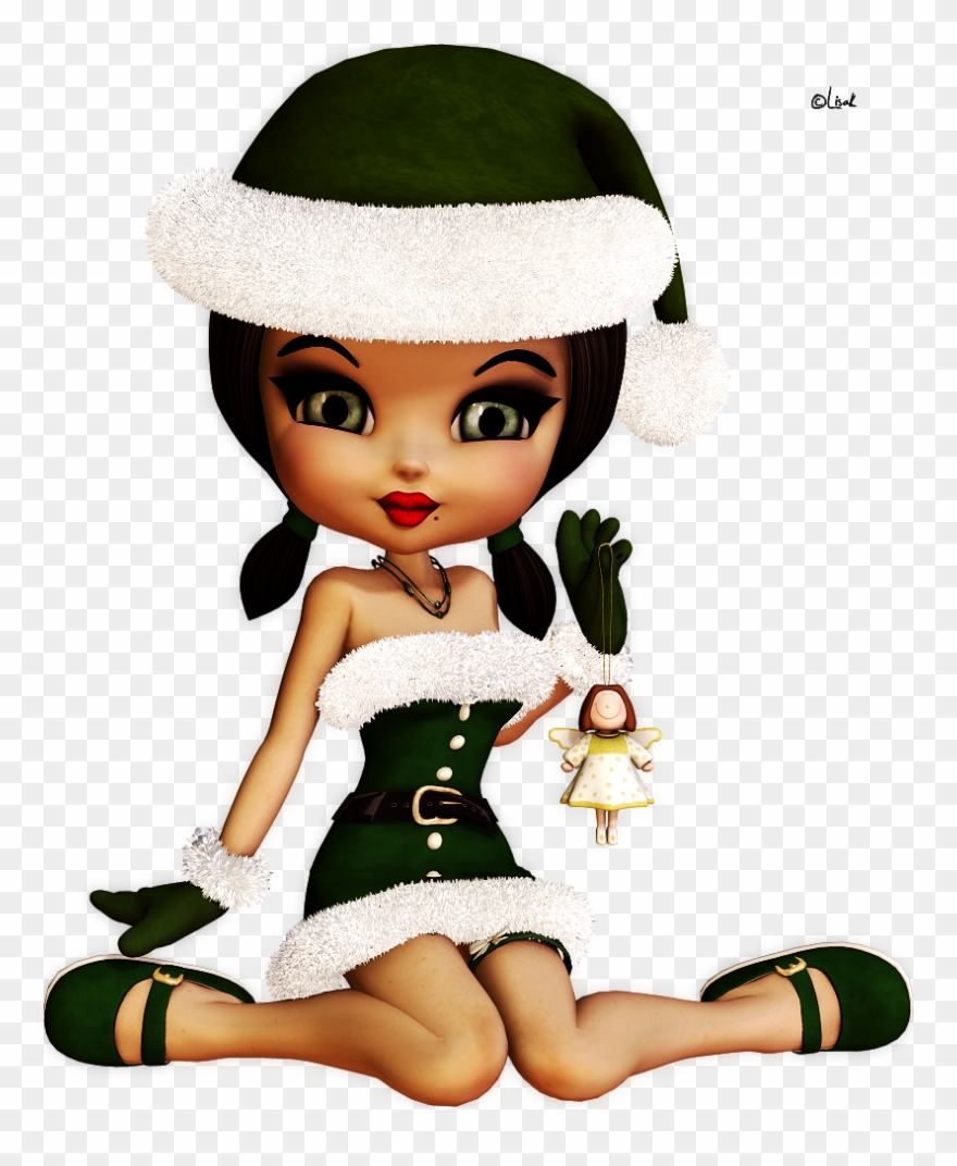Elfen Clipart Lazy - Fairy Elf Dolls Christmas - Png Download