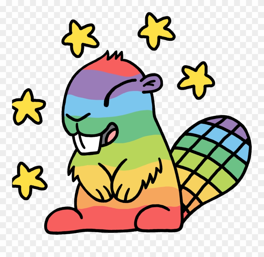 Rainbow Adsy - Rainbow Beaver Clipart