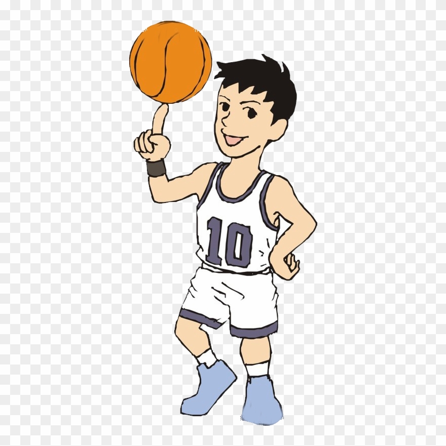 Basketball Player Sport Cartoon - Gambar Pemain Basket Kartun Clipart