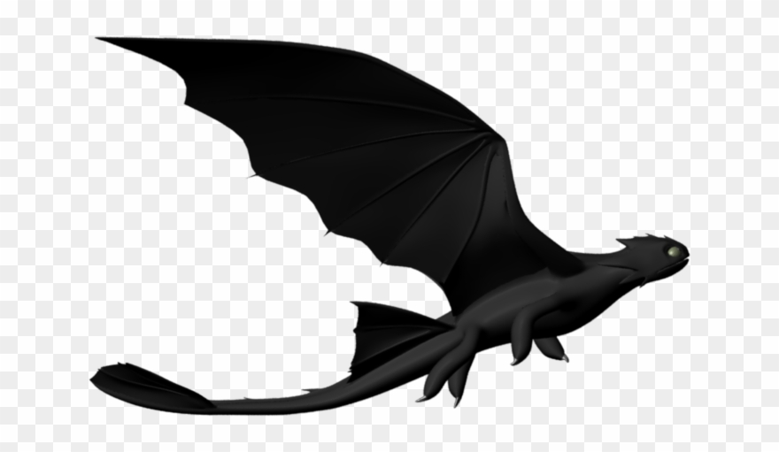 Dragonside Dragontop Dragonfront - Toothless Dragon Side View Clipart