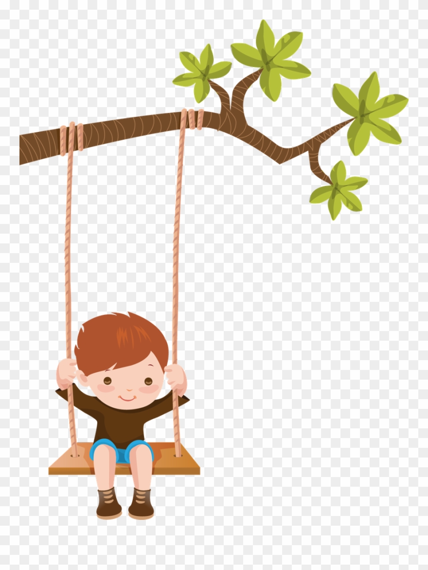 Kelly Marinho - Child On A Swing Clipart - Png Download