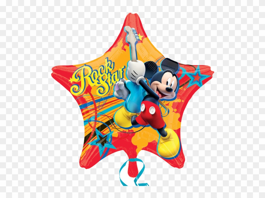 Mickey Rock Star 18" Foil Balloon - 18" Mickey Rock Star Balloon - Mylar Balloons Foil Clipart