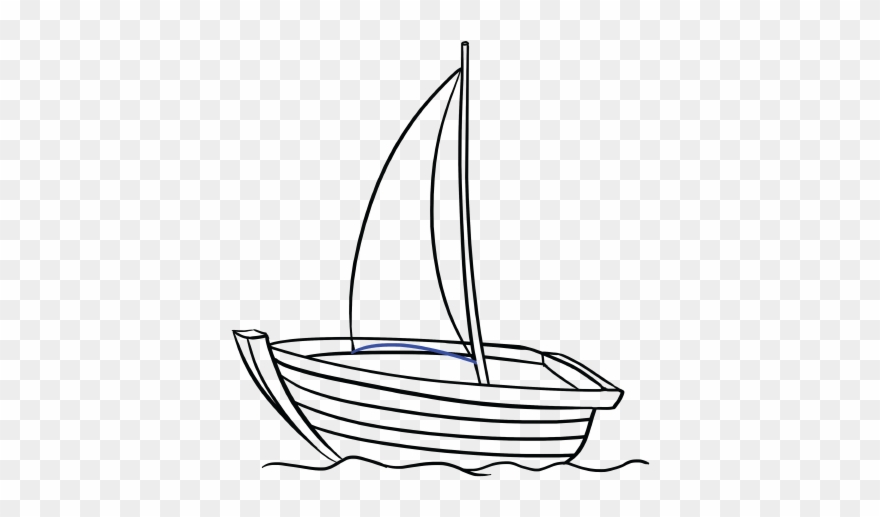 How To Draw A Boat In A Few Easy Steps Easy Drawing - Boat Drawing Clipart