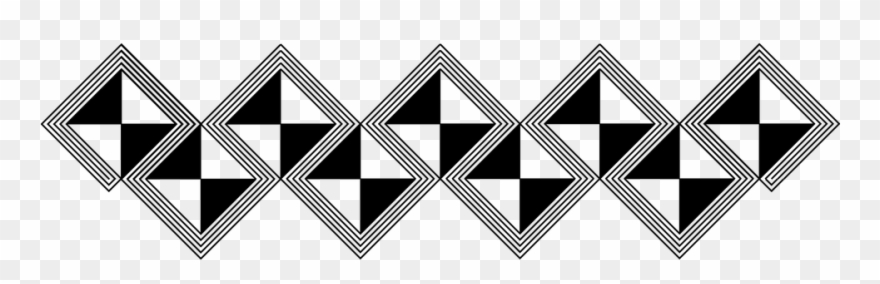 Design Black And White Pattern Border 20, Buy Clip - Black And White African Free Patterns - Png Download