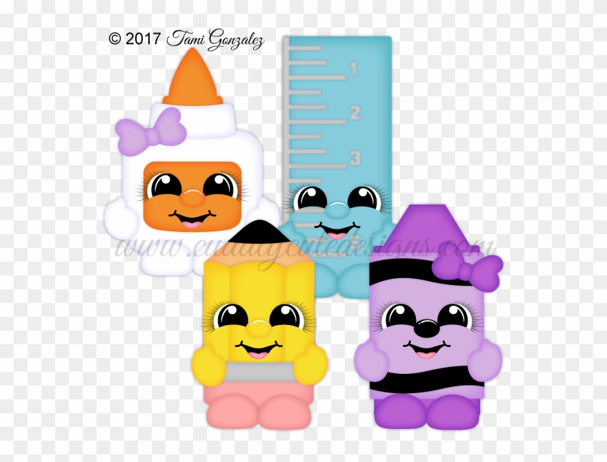 Kawaii Clipart School Supply - Drawing - Png Download