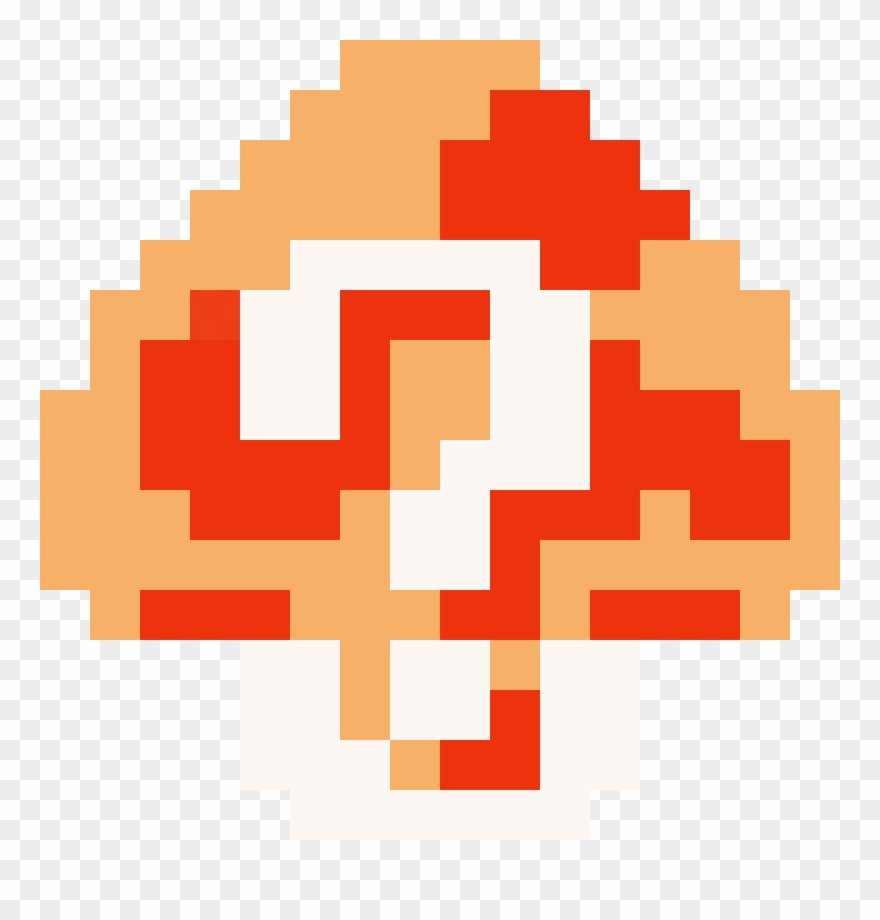 Super Mario Clipart Mystery Number - Super Mario Bros Mushroom Sprite - Png Download