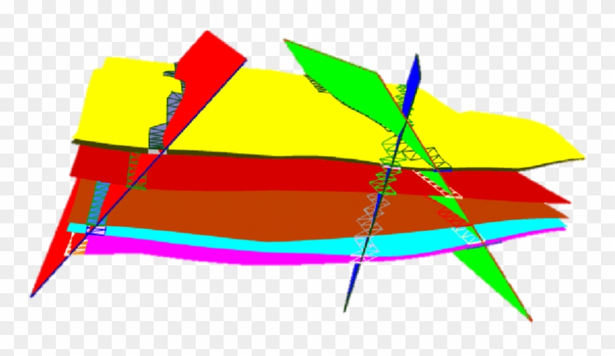 Multiple Geological Surface Intersection - Geology Clipart