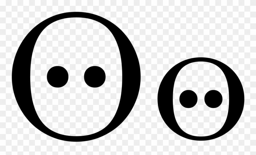 Cyrillic Letter Binocular O - Circle Clipart