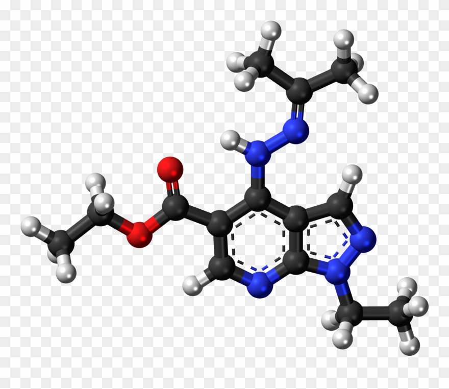 Etazolate Molecule Ball - Molecule Clipart