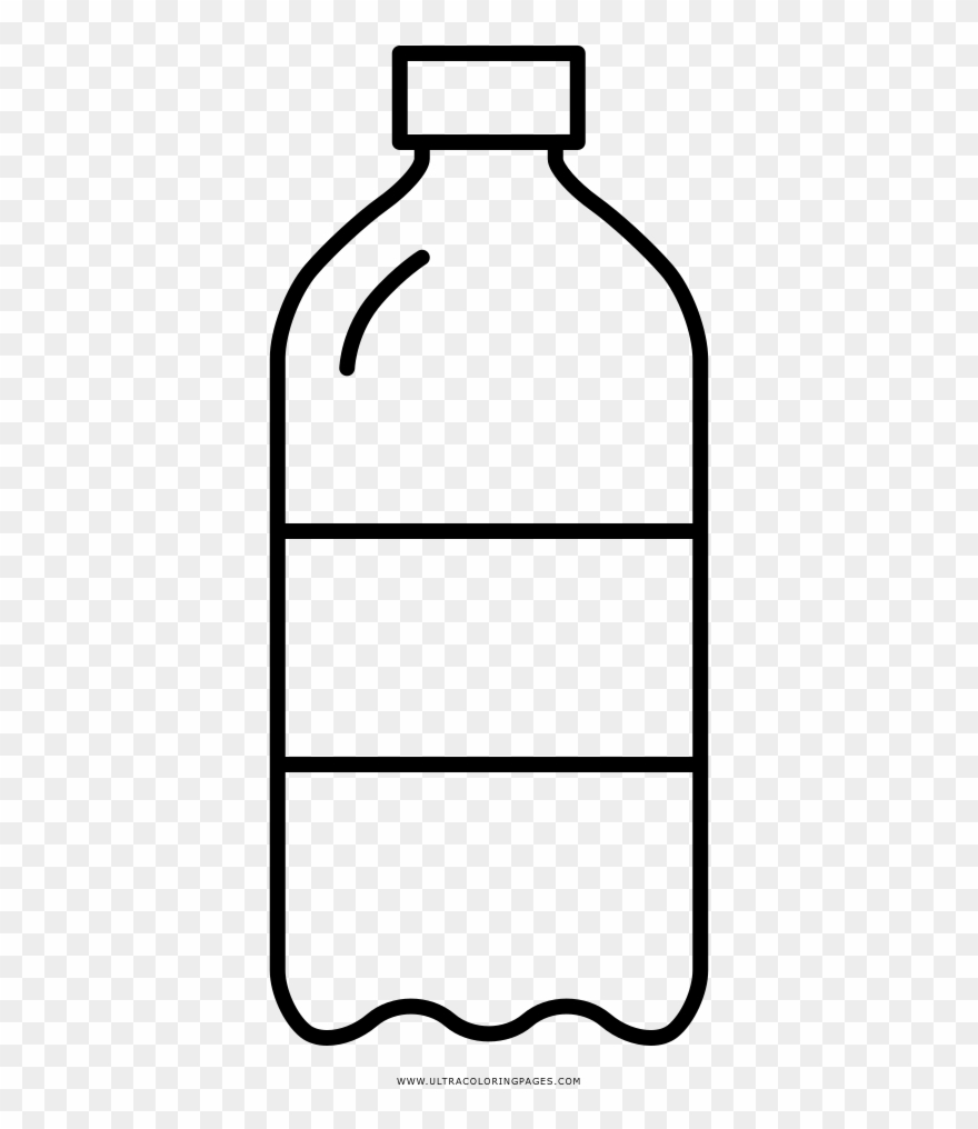 Soda Bottle Coloring Page - Botella De Agua Dibujo Clipart