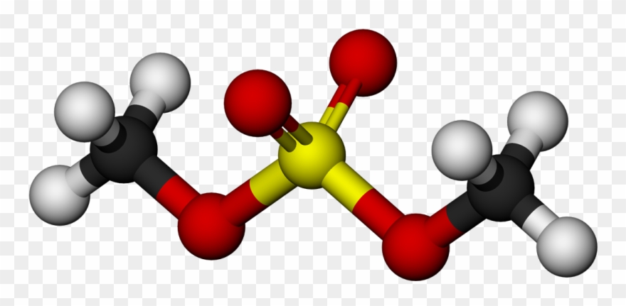 Dimethyl Sulfate Molecule 3d Balls By Ahrls - Ammonium Sulfate Molecule Clipart