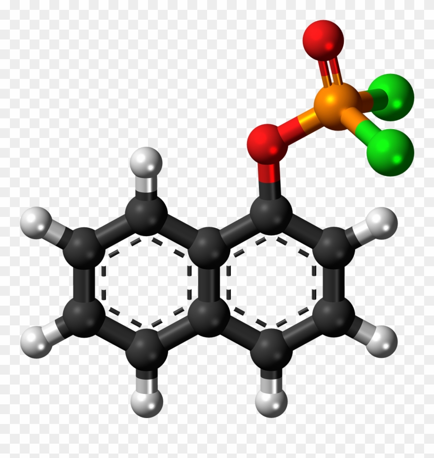1-naphthyl Dichlorophosphate Molecule Ball - Important Biochemicals And Organic Compounds [book] Clipart