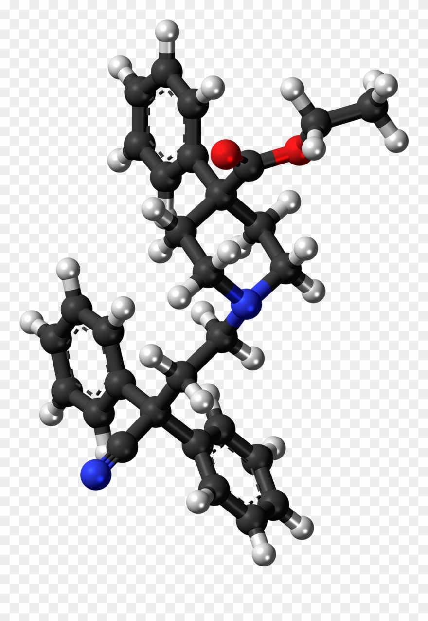 Diphenoxylate Molecule Ball - Diphenoxylate Clipart