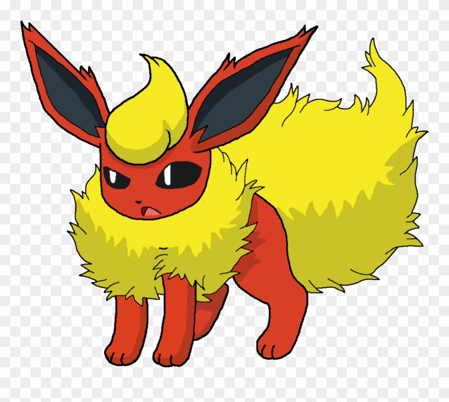Flareon Pose - Pokemon Fire Eevee Png Clipart