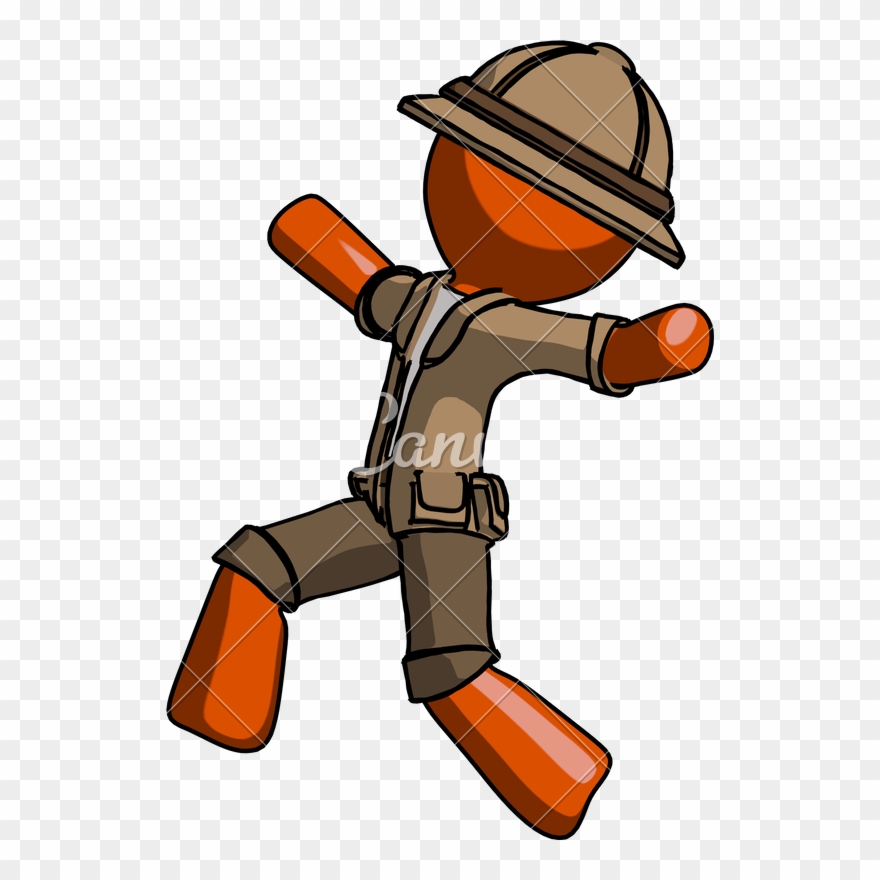 Clip Art Man Running Away - Panic - Png Download
