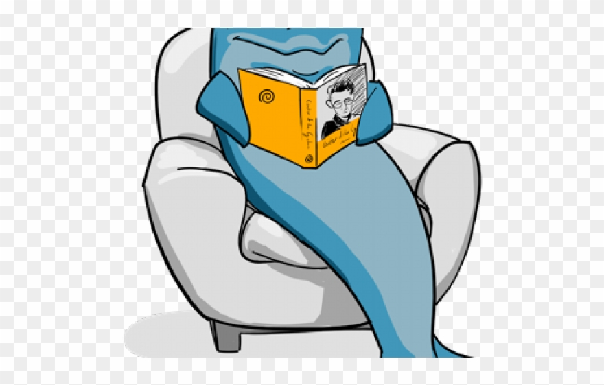 Dolphins Clipart Reading - Dolphin Reading A Book - Png Download