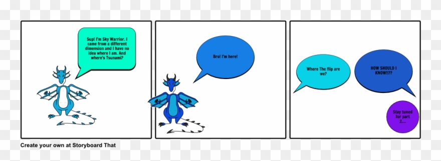 Sky Warrior & Tsunami - Cartoon Clipart