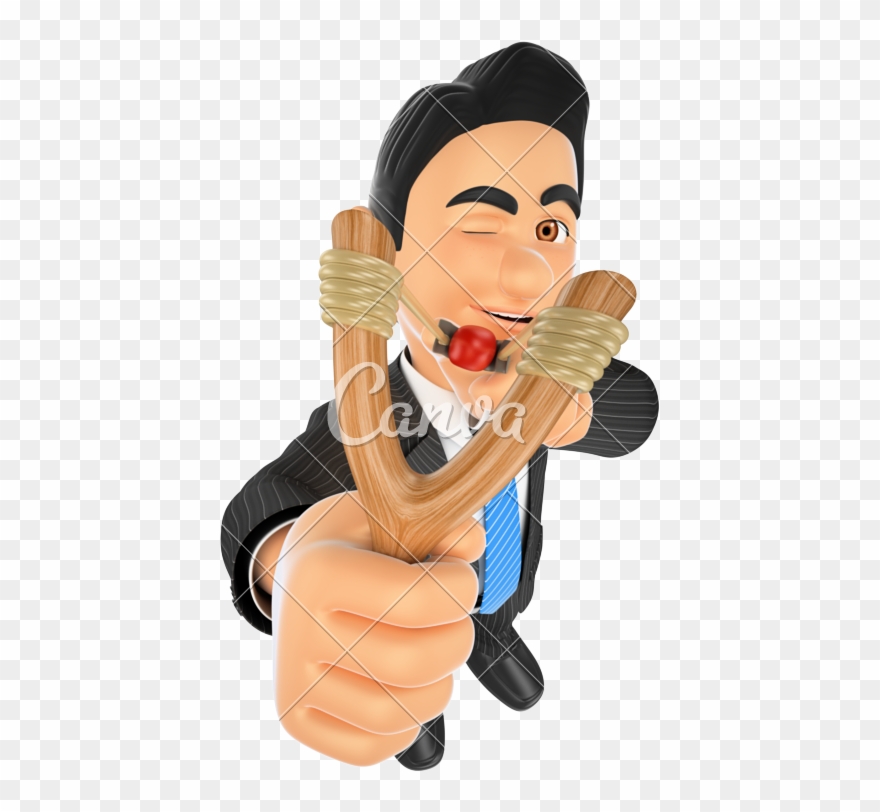 D Businessman Aiming Photos By Canva - Sitting Clipart
