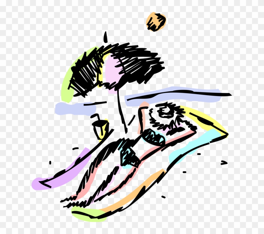 Vector Illustration Of Holiday Vacation Traveler Sun - Clip Art - Png Download