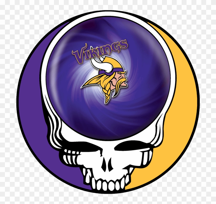Minnesota Vikings Skull Logo Iron - Grateful Dead Logo Png Clipart